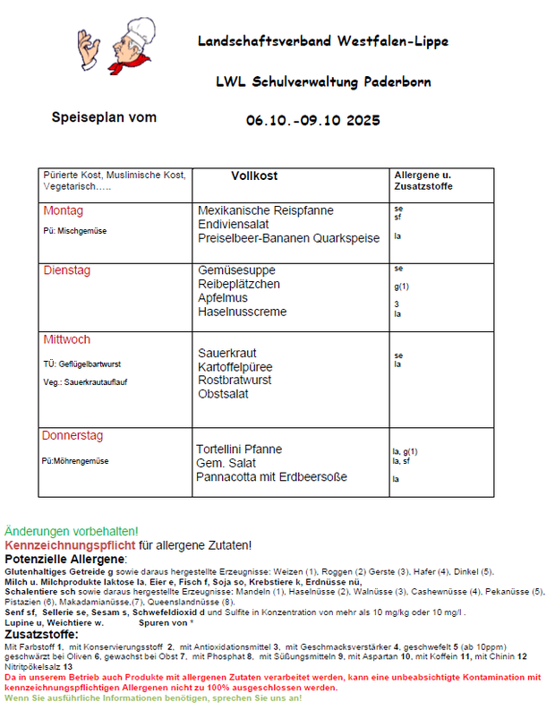 Speiseplan