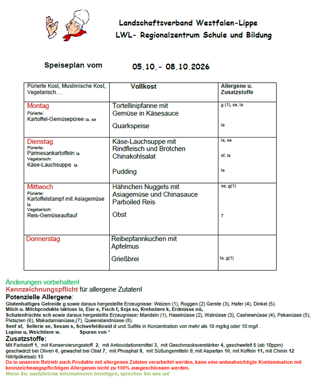 Speiseplan